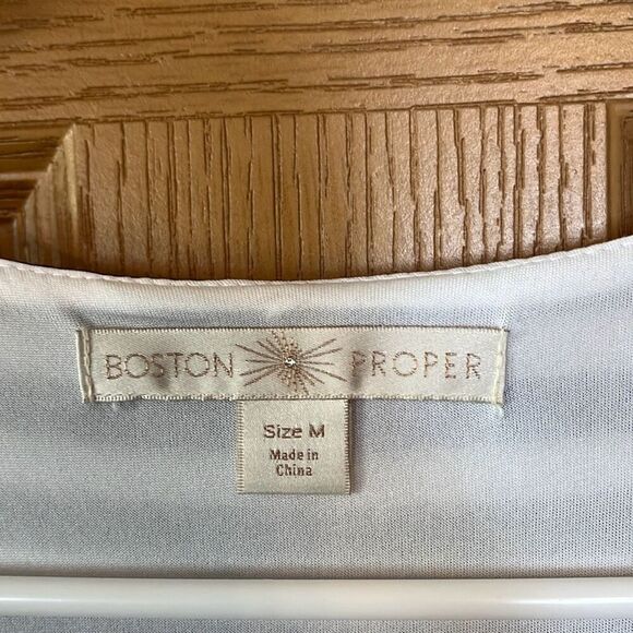 Boston Proper Black and White Striped Sleeveless Maxi Dress Medium - Picture 4 of 5